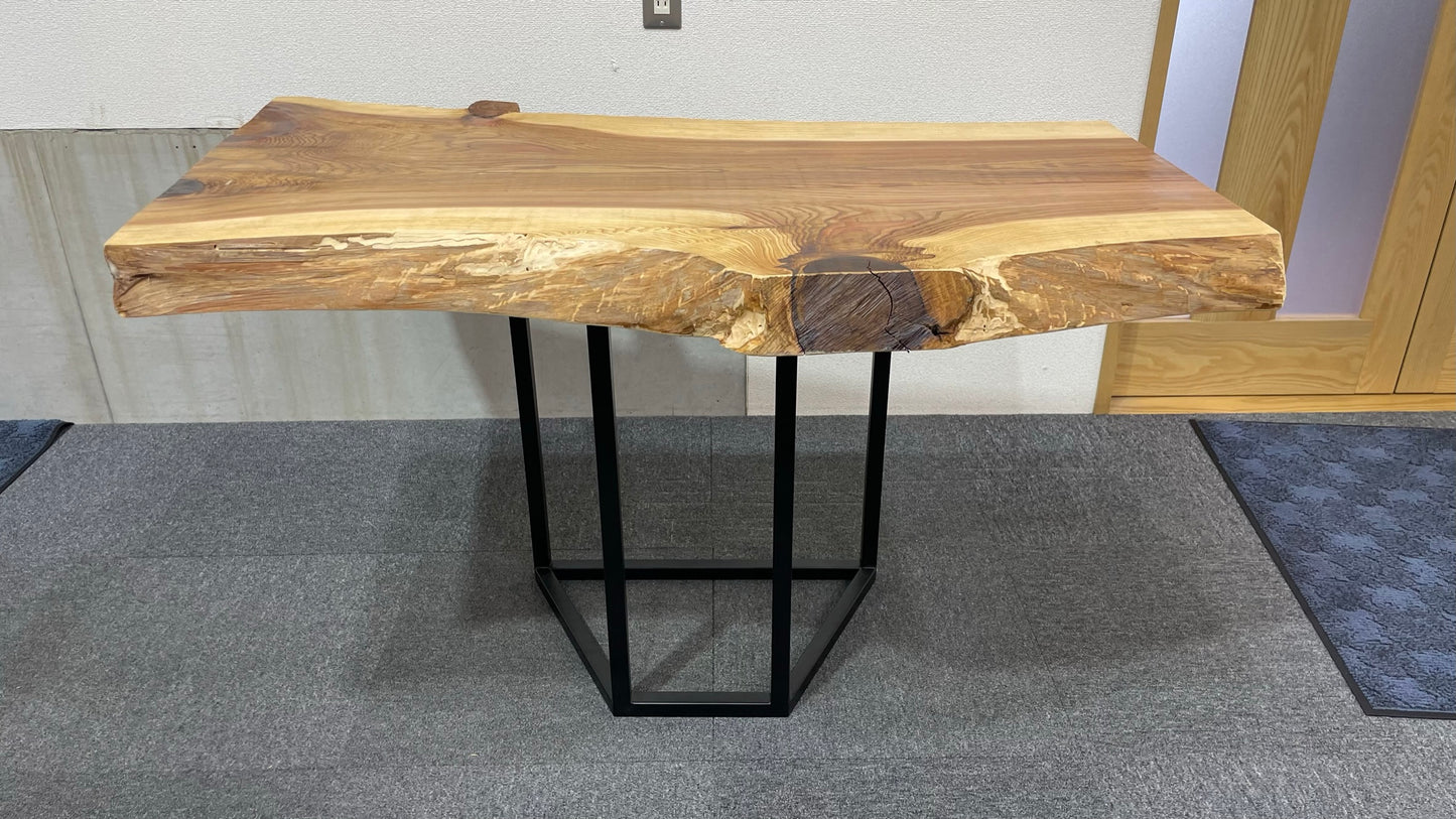 A0032 Solid cedar table top 1,190mm x 520mm-630mm x 70mm