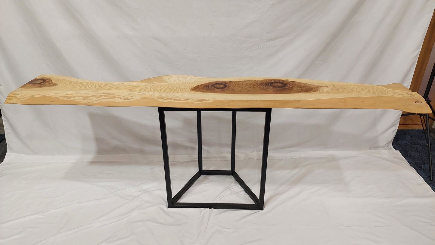 C0016　杉　無垢一枚テーブル天板　2,850mm×300~410mm×35mm