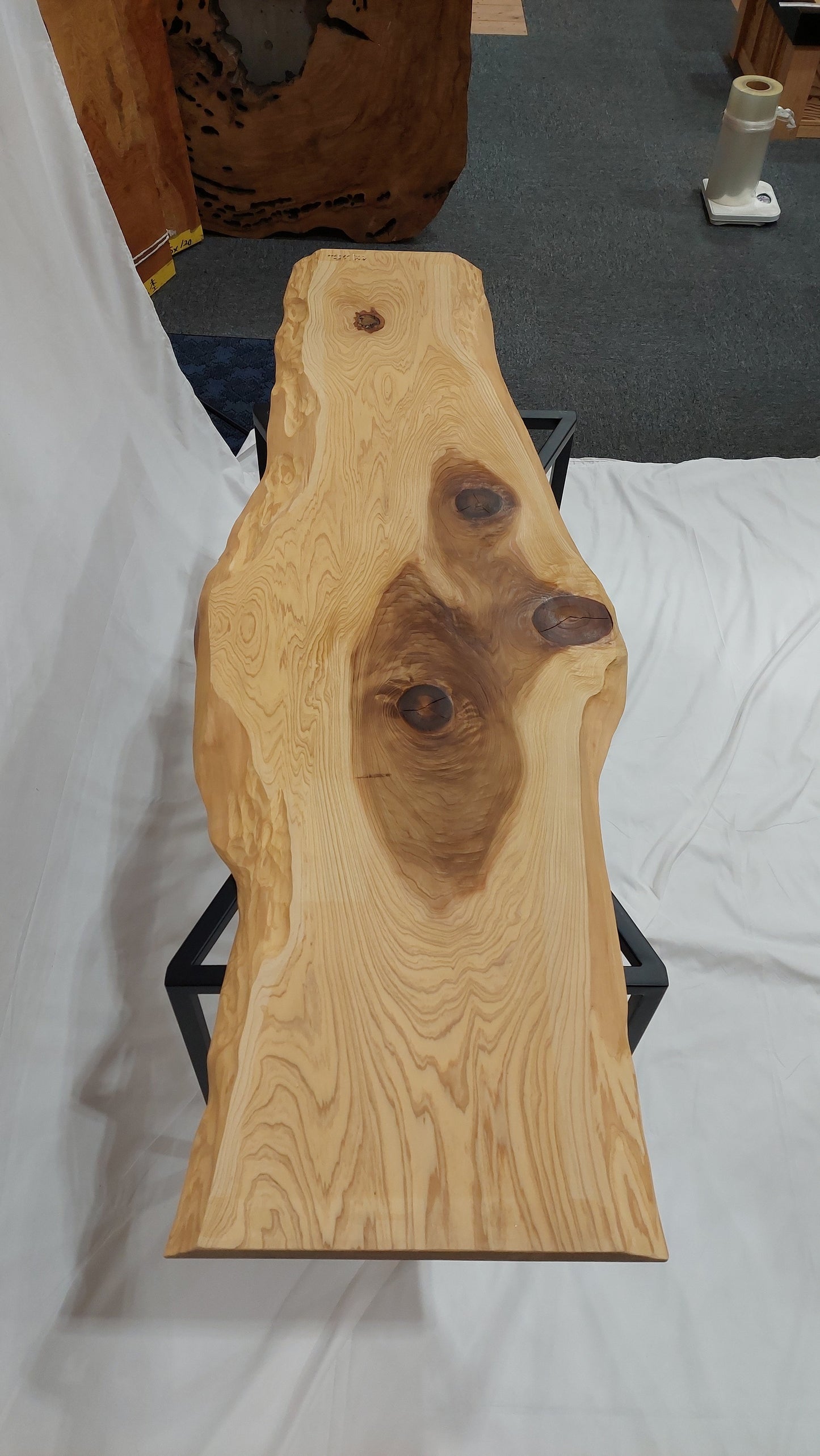 C0004 Solid cedar table top 1,830mm x 330mm~570mm x 50mm