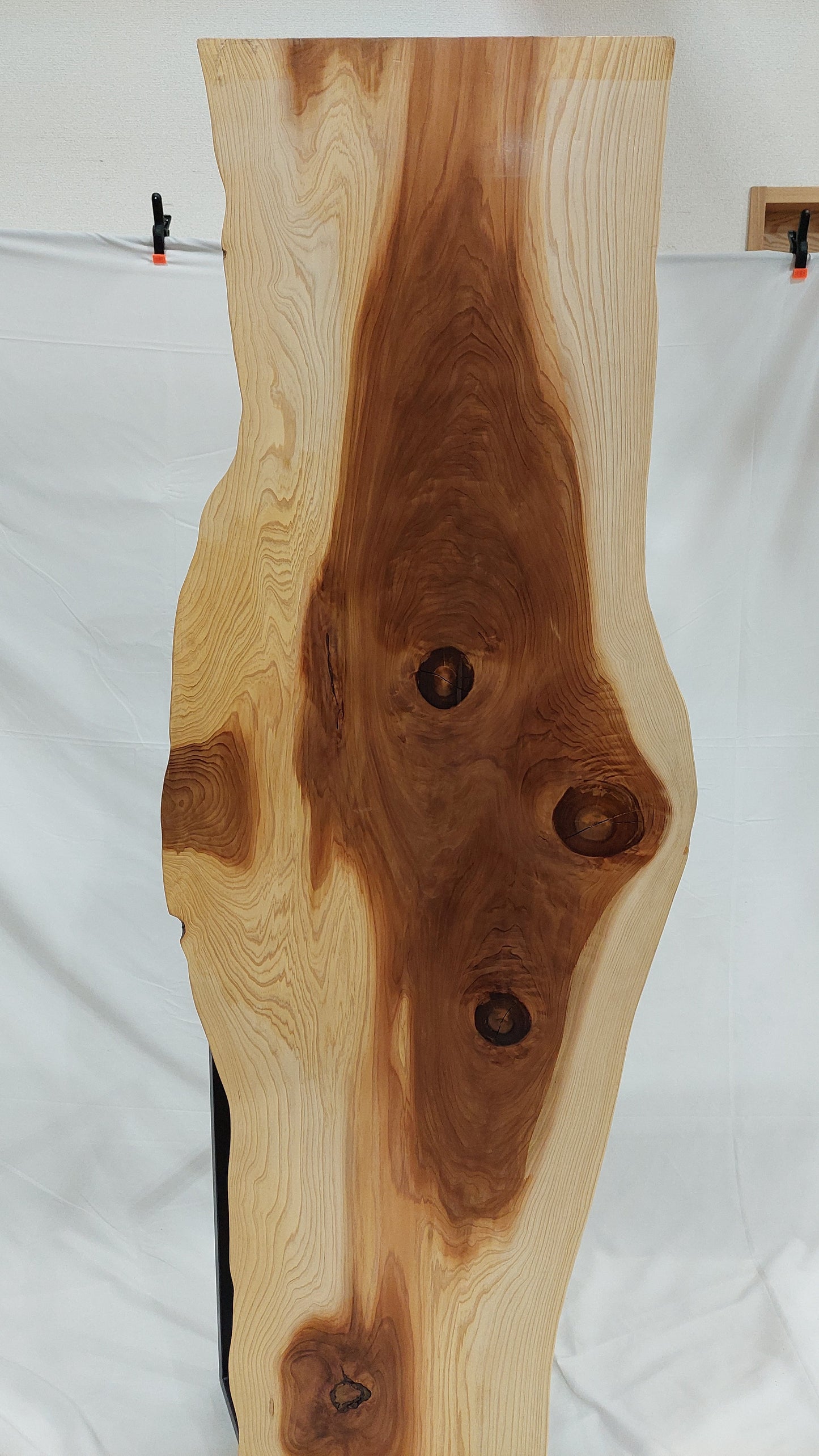 C0004 Solid cedar table top 1,830mm x 330mm~570mm x 50mm